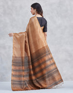 Brown Silk Blend Sari