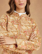 Beige Cotton Kalamkari Jacket