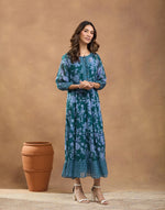 Green Viscose Printed Maxi