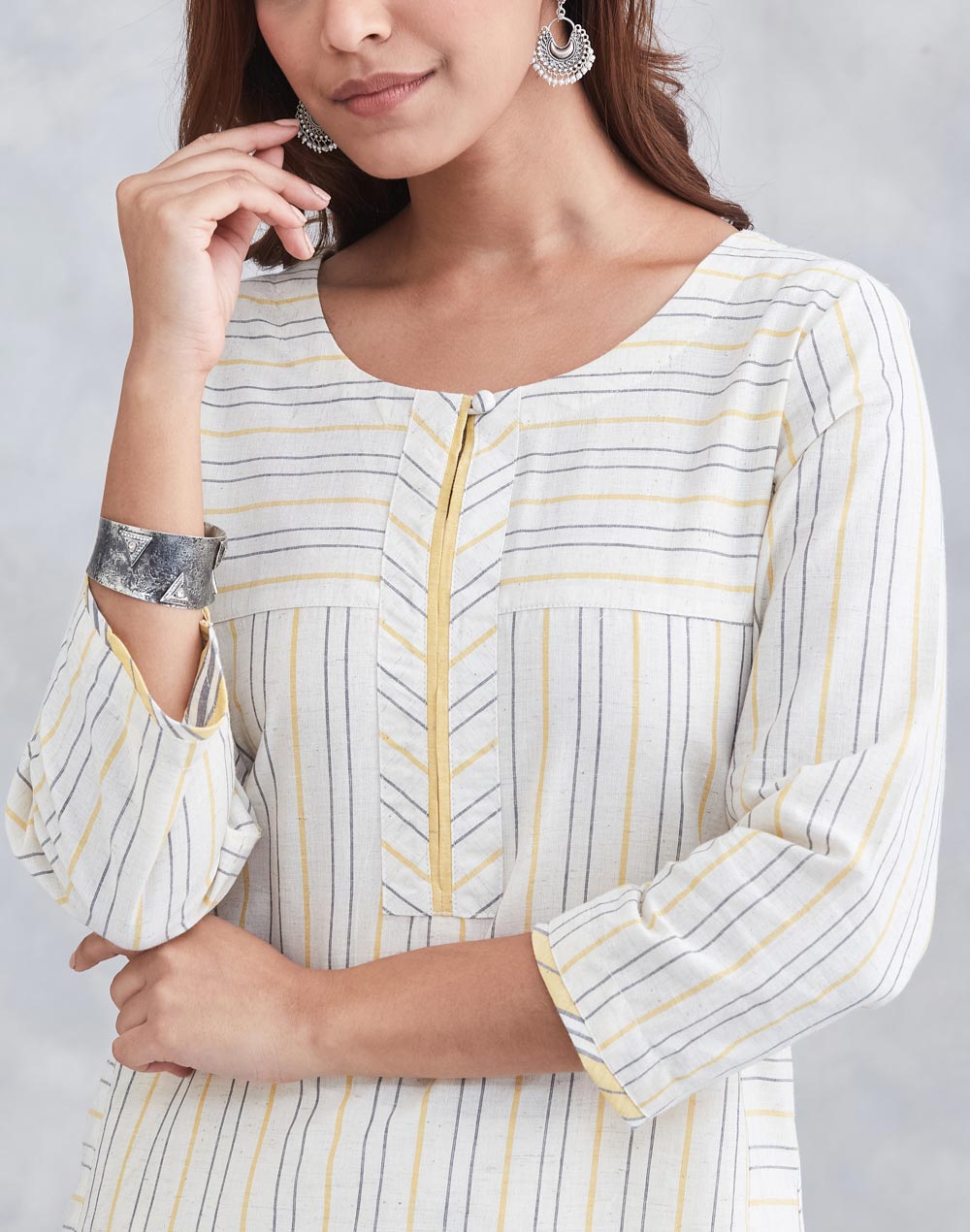 Offwhite Cotton Long Kurta