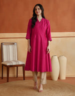 Embroidery detail on the Fuchsia Embroidered Long Kurta
