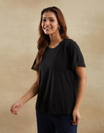 Black Cotton T-Shirt