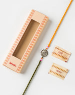 Multi Metal Oxidised Floral Rakhi