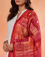 Maroon Silk Hand Block Print Dupatta