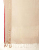Beige Cotton Silk Blend Maheshwari Dupatta