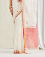 Natural Cotton Silk Blend Woven Wonders Chanderi Sari