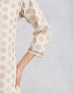 Natural Cotton Silk Printed Slim Fit Short Kurta
