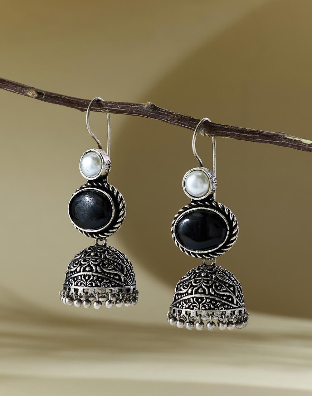 Metal Jhumka Earrings