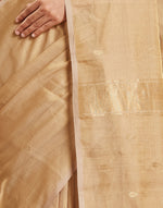 Gold Cotton Blend Maheshwari Sari