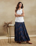 Indigo Cotton Ghera Skirt