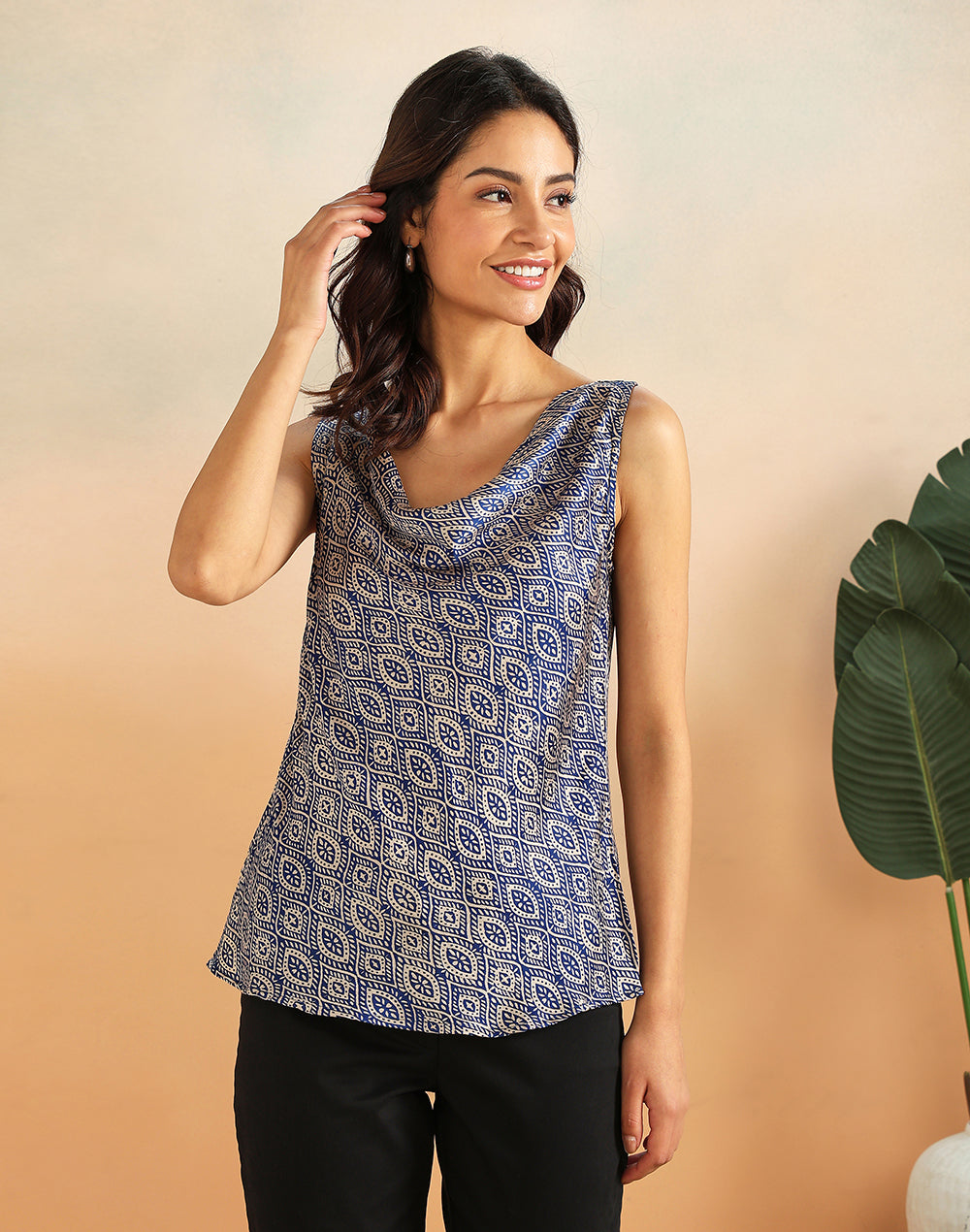 Indigo Rayon Blend Top
