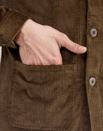 Brown Cotton Blend Utility Jacket