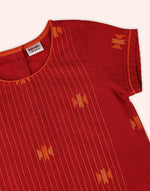 Red Cotton Dobby 2pc Salwar Set