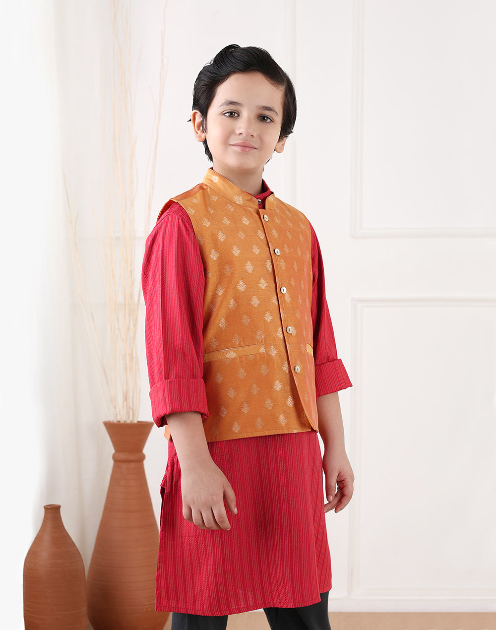 Yellow Cotton Silk Blend Cutwork Jacket