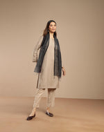 Black Cotton Silk Maheshwari Stole
