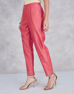 Pink Cotton Silk Embroidered Ethnic Pant