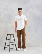 Brown Cotton Mobility Comfort Fit Pant