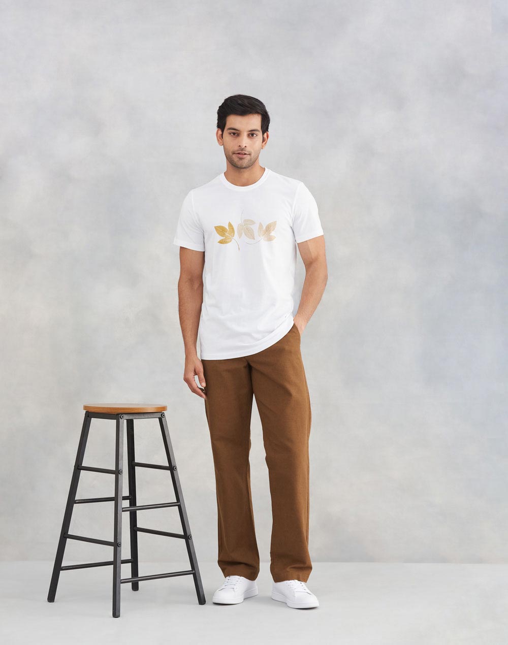 Brown Cotton Mobility Comfort Fit Pant