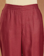 Maroon Viscose Silk Embroidered Ethnic Pant