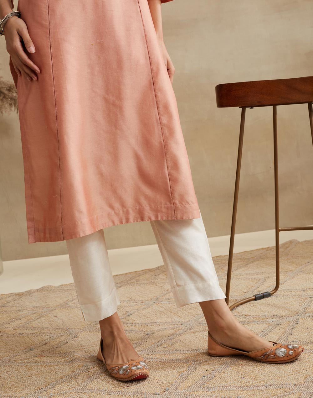 Natural Cotton Silk Ethnic Pant