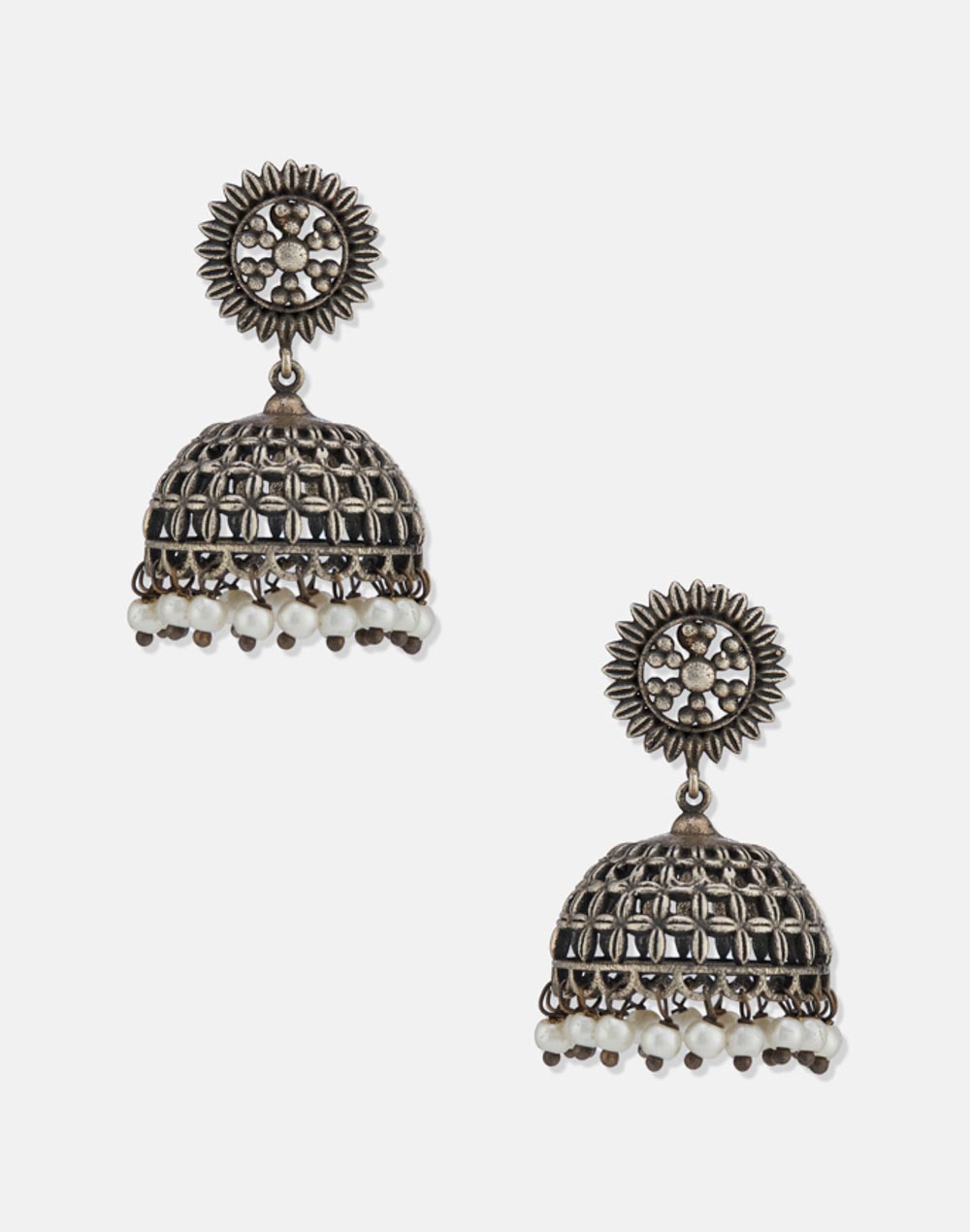 Metal Jhumka Earrings
