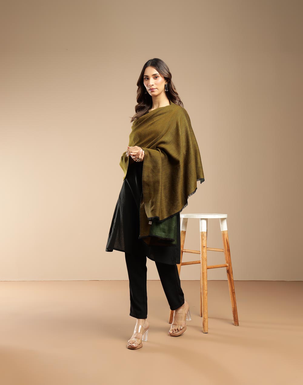 Green Wool Shawl