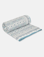 Blue Megh Hand Block Printed Cotton Quilt