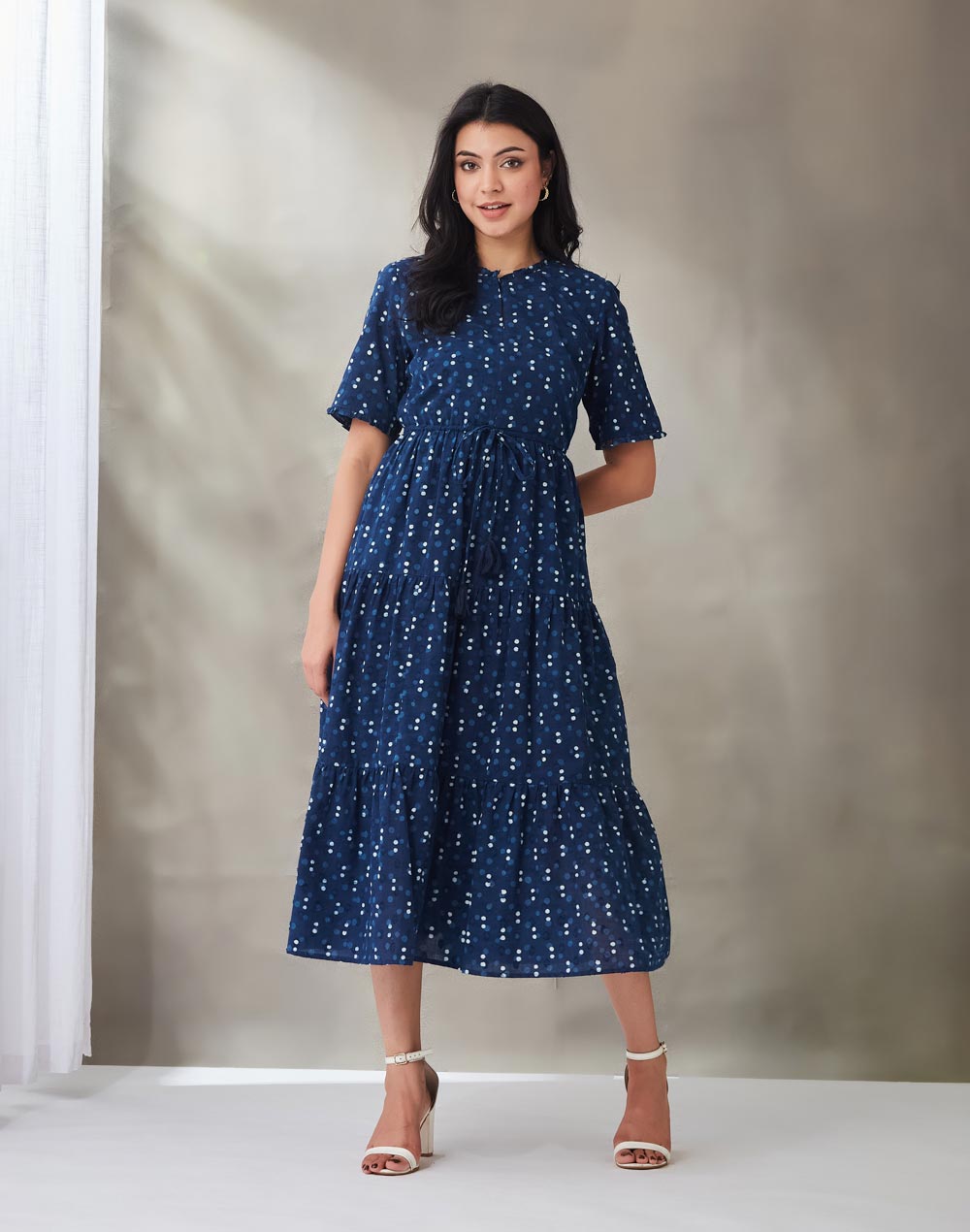 Indigo Cotton Dabu Maxi