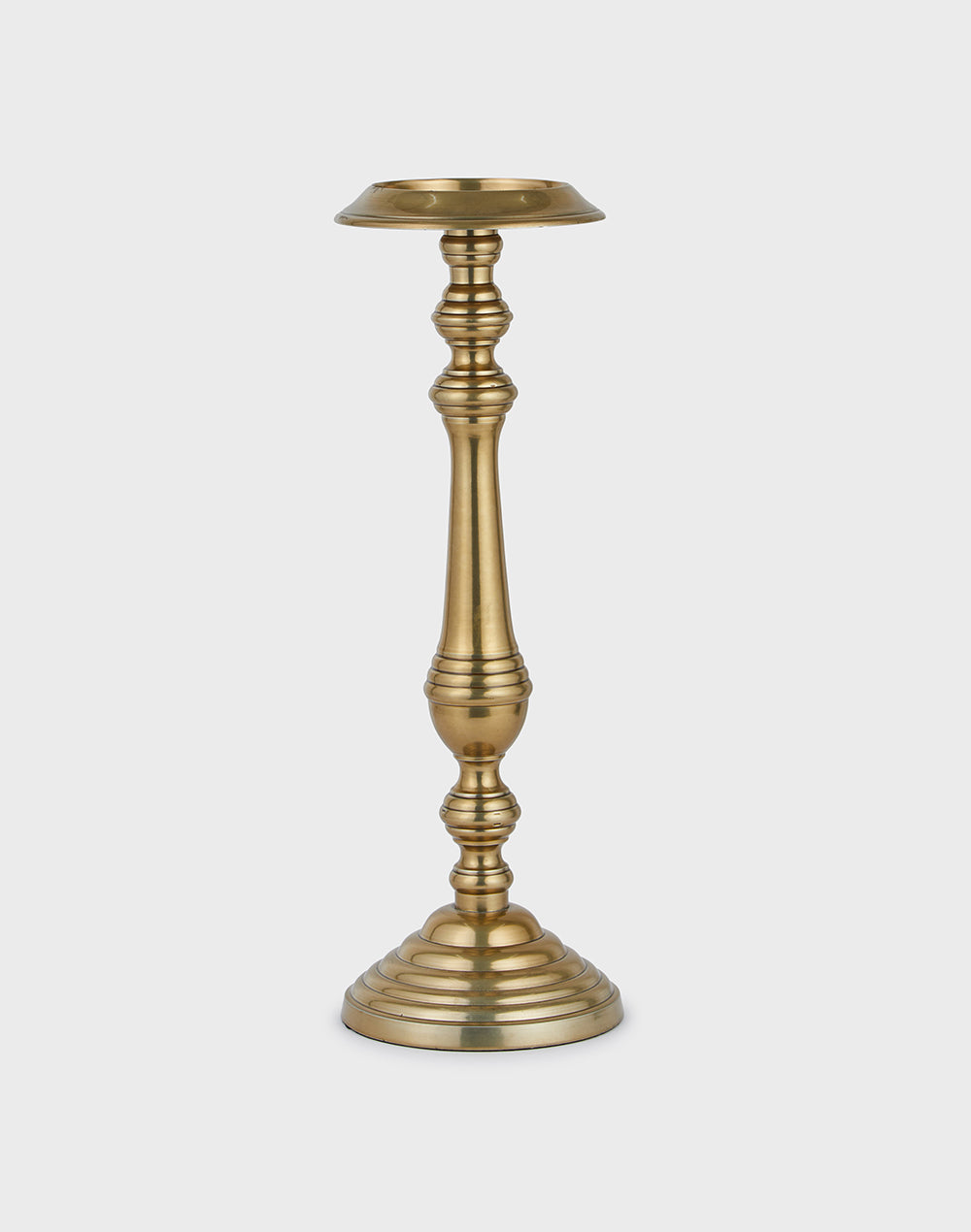 Antique Brass Inaaya Pillar Candle Holder