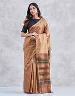 Brown Silk Blend Sari