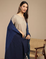 Blue Wool Shawl