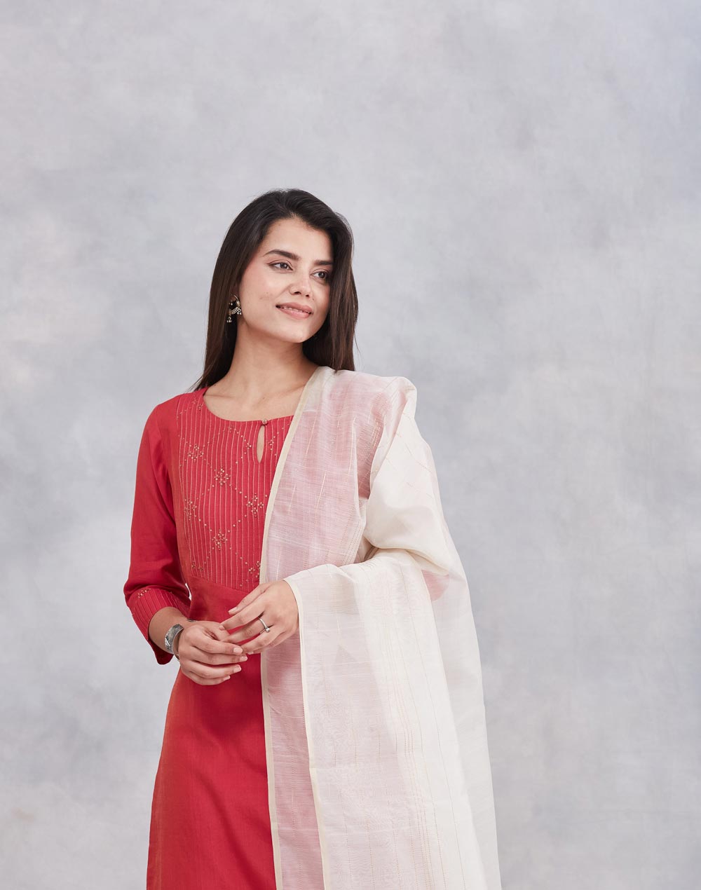 Natural Cotton Silk Blend Dupatta