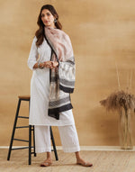 Natural Cotton Silk Bagh Printed Stole