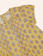 Yellow Cotton Hand Block Printed 2pc Salwar Set