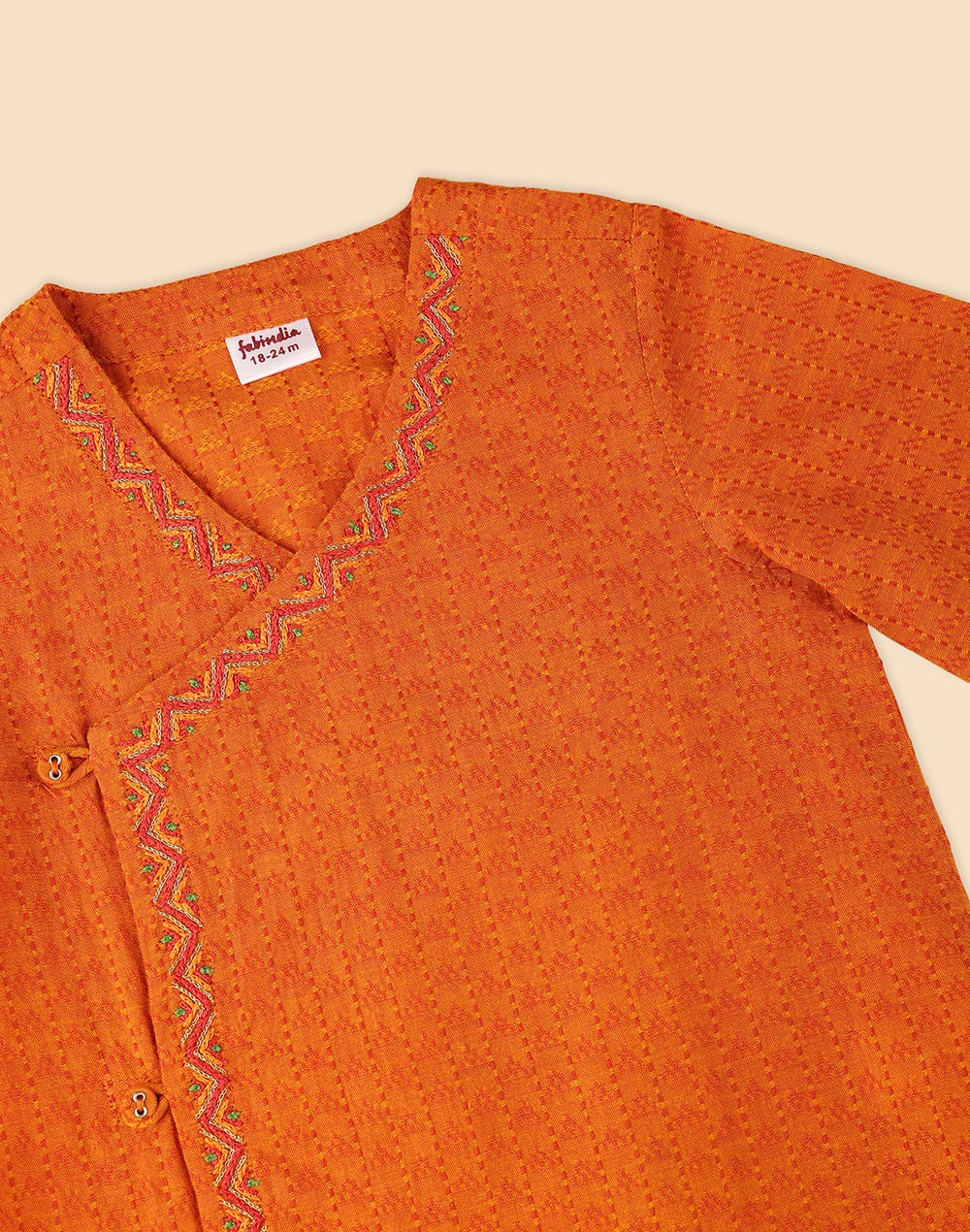 Mustard Cotton Dobby 2pc Dhoti Set