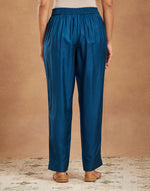 Dark blue Viscose Silk Ethnic Pant