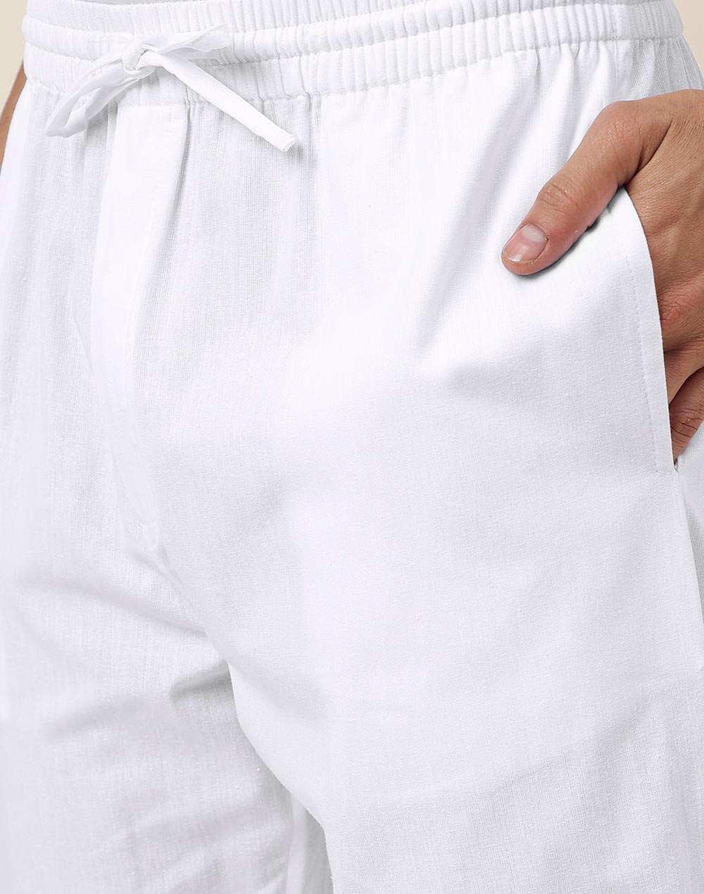 White Cotton Aligarhi Pyjama