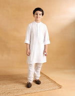 White Cotton Chikankari Modern Heirloomlong Kurta