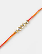 Multi Metal Gold Tone Kundan Rakhi