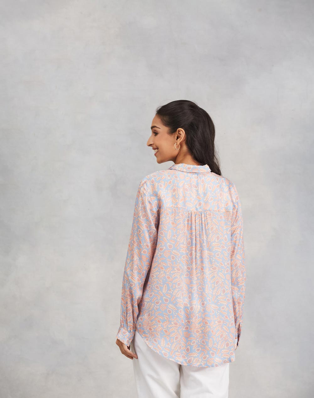 Light Blue Rayon Blend Allure Shirt