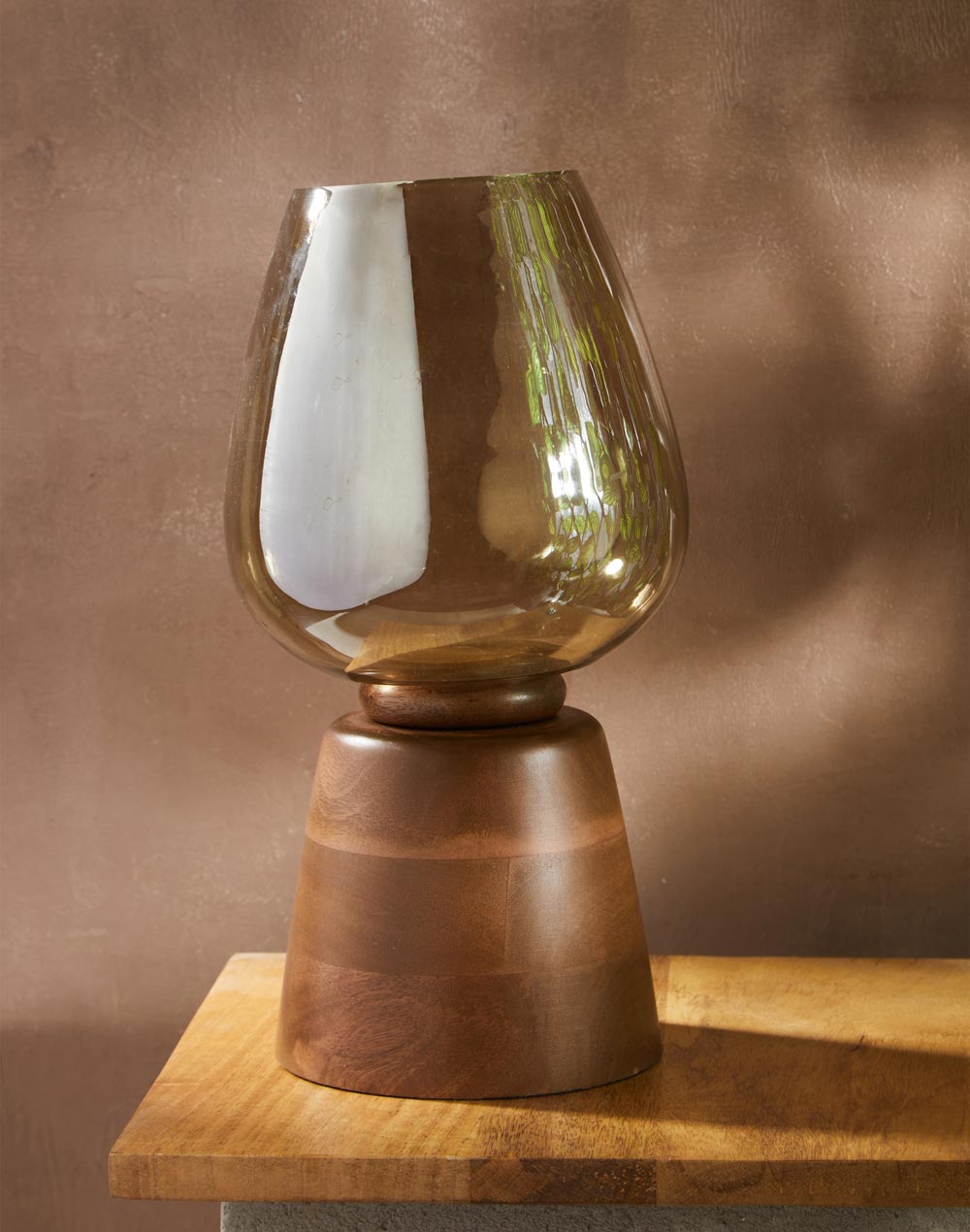 Yellow Abha Wooden Candle Holder