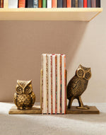 Golden Owl Casted Metal Bookend