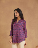 Blue Rayon Blend Tunic