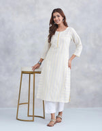 Offwhite Cotton Long Kurta