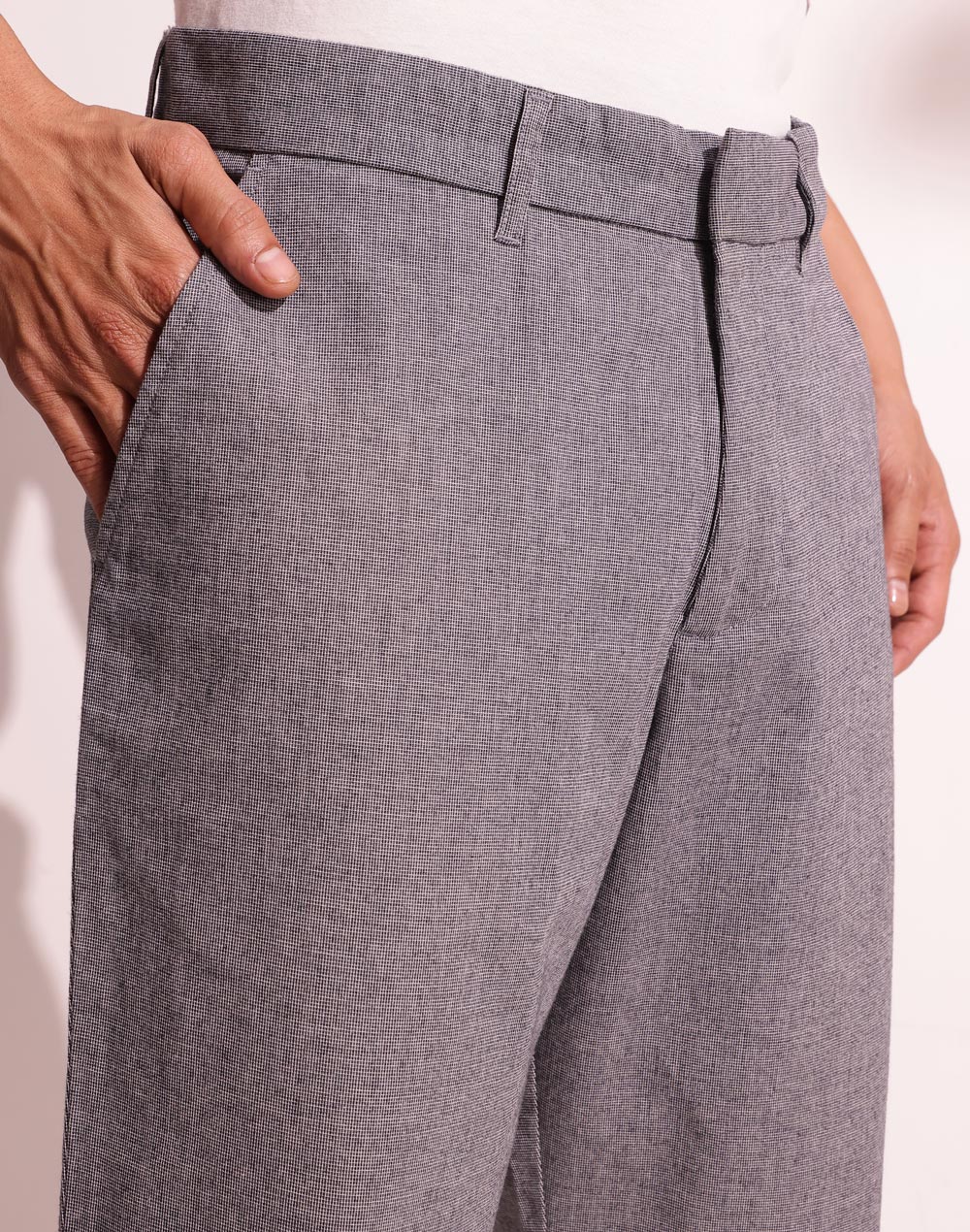 Blue Cotton Blend 808 Straight Leg Pant