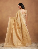 Gold Cotton Blend Maheshwari Sari