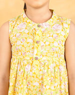 Yellow Cotton Printed Dress