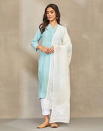 Natural Cotton Silk Chikankari Dupatta