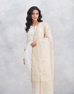 Beige Cotton Silk Blend Dupatta