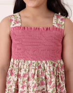 Pink Cotton Hand Block Printed Dress
